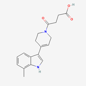 molecular formula C18H20N2O3 B8009353 4-[4-(7-methyl-1H-indol-3-yl)-3,6-dihydro-2H-pyridin-1-yl]-4-oxobutanoic acid 