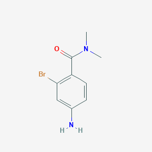 molecular formula C9H11BrN2O B8009402 4-Amino-2-bromo-N,N-dimethylbenzamide 