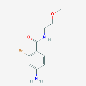 molecular formula C10H13BrN2O2 B8009418 4-Amino-2-bromo-N-(2-methoxyethyl)benzamide 
