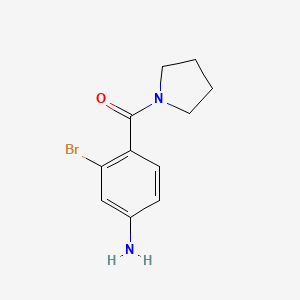 molecular formula C11H13BrN2O B8009419 3-Bromo-4-(pyrrolidine-1-yl-carbonyl)-aniline 