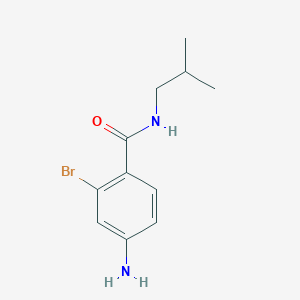 molecular formula C11H15BrN2O B8009420 4-Amino-2-bromo-N-isobutylbenzamide 