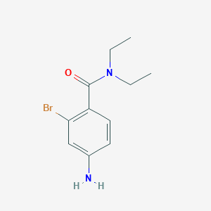 molecular formula C11H15BrN2O B8009426 4-Amino-2-bromo-N,N-diethylbenzamide 