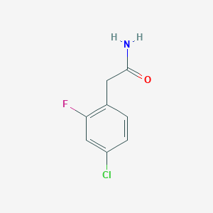 molecular formula C8H7ClFNO B8009434 2-(4-Chloro-2-fluorophenyl)acetamide 
