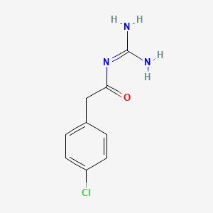 molecular formula C9H10ClN3O B8009442 n-[2-(4-Chloro-phenyl)-acetyl]-guanidine 