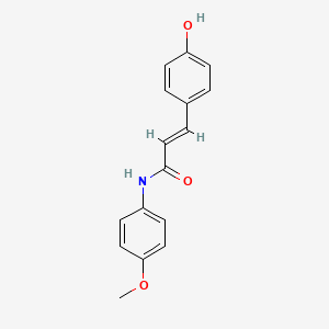 molecular formula C16H15NO3 B8009449 (E)-3-(4-hydroxyphenyl)-N-(4-methoxyphenyl)prop-2-enamide 