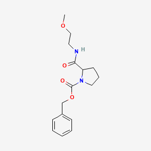 molecular formula C16H22N2O4 B8009458 Benzyl 2-(2-methoxyethylcarbamoyl)pyrrolidine-1-carboxylate 