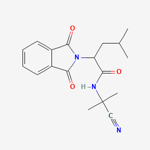molecular formula C18H21N3O3 B8009466 N-(2-cyanopropan-2-yl)-2-(1,3-dioxoisoindol-2-yl)-4-methylpentanamide 