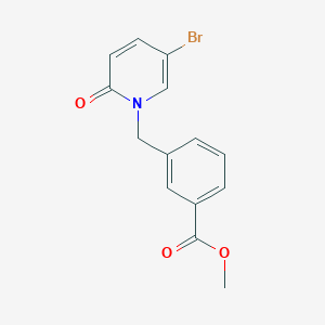 molecular formula C14H12BrNO3 B8009503 Methyl 3-((5-bromo-2-oxopyridin-1(2H)-yl)methyl)benzoate 