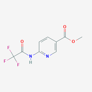 molecular formula C9H7F3N2O3 B8009509 6-(2,2,2-Trifluoro-acetylamino)-nicotinic acid methyl ester 