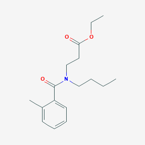 molecular formula C17H25NO3 B8009522 Ethyl 3-(N-butyl-2-methylbenzamido)propanoate 