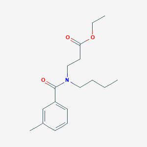 molecular formula C17H25NO3 B8009532 Ethyl 3-(N-butyl-3-methylbenzamido)propanoate 