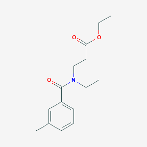 molecular formula C15H21NO3 B8009533 Ethyl 3-(N-ethyl-3-methylbenzamido)propanoate 