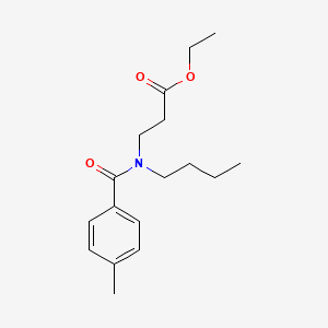 molecular formula C17H25NO3 B8009542 Ethyl 3-(N-butyl-4-methylbenzamido)propanoate 