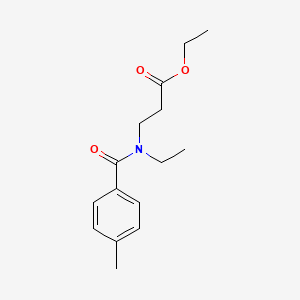 molecular formula C15H21NO3 B8009544 Ethyl 3-(N-ethyl-4-methylbenzamido)propanoate 