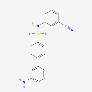 molecular formula C19H15N3O2S B8009548 4-(3-aminophenyl)-N-(3-cyanophenyl)benzenesulfonamide 