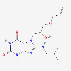 molecular formula C16H25N5O4 B8009580 7-(2-Hydroxy-3-prop-2-enoxypropyl)-3-methyl-8-(2-methylpropylamino)purine-2,6-dione 