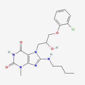 molecular formula C19H24ClN5O4 B8009633 8-(Butylamino)-7-[3-(2-chlorophenoxy)-2-hydroxypropyl]-3-methylpurine-2,6-dione 