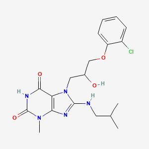 molecular formula C19H24ClN5O4 B8009638 7-[3-(2-Chlorophenoxy)-2-hydroxypropyl]-3-methyl-8-(2-methylpropylamino)purine-2,6-dione 