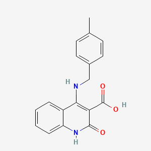 molecular formula C18H16N2O3 B8009675 4-[(4-methylphenyl)methylamino]-2-oxo-1H-quinoline-3-carboxylic acid 