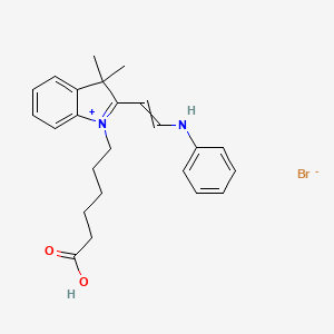 molecular formula C24H29BrN2O2 B8009690 1-(5-Carboxypentyl)-2-(N-phenyl-2-aminovinyl)-3,3-dimethylindolium bromide 