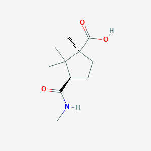 molecular formula C11H19NO3 B8009760 (1S,3R)-1,2,2-trimethyl-3-(methylcarbamoyl)cyclopentane-1-carboxylic acid 