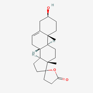 molecular formula C22H32O3 B8009767 (3S,8R,9S,10R,13S,14S,17S)-3-hydroxy-10,13-dimethylspiro[1,2,3,4,7,8,9,11,12,14,15,16-dodecahydrocyclopenta[a]phenanthrene-17,5'-oxolane]-2'-one 