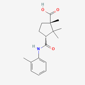 molecular formula C17H23NO3 B8009779 (1S,3R)-1,2,2-trimethyl-3-[(2-methylphenyl)carbamoyl]cyclopentane-1-carboxylic acid 