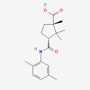 (1S,3R)-3-[(2,5-dimethylphenyl)carbamoyl]-1,2,2-trimethylcyclopentane-1-carboxylic acid