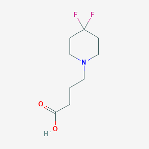 molecular formula C9H15F2NO2 B8009938 4-(4,4-Difluoro-piperidin-1-yl)-butyric acid 