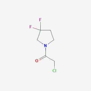 molecular formula C6H8ClF2NO B8009948 Ethanone, 2-chloro-1-(3,3-difluoro-1-pyrrolidinyl)- 