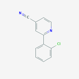 molecular formula C12H7ClN2 B8009962 2-(2-Chlorophenyl)isonicotinonitrile 