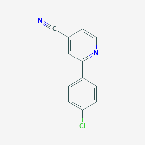 molecular formula C12H7ClN2 B8009971 2-(4-Chlorophenyl)isonicotinonitrile 