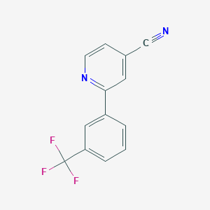 molecular formula C13H7F3N2 B8009977 2-(3-(Trifluoromethyl)phenyl)isonicotinonitrile 