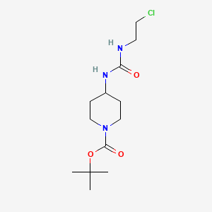 molecular formula C13H24ClN3O3 B8009995 tert-Butyl 4-(3-(2-chloroethyl)ureido)piperidine-1-carboxylate 
