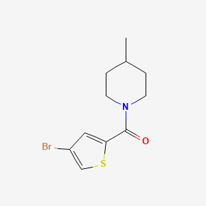 molecular formula C11H14BrNOS B8010015 (4-Bromothiophen-2-yl)(4-methylpiperidin-1-yl)methanone 