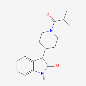 molecular formula C17H22N2O2 B8010090 3-(1-Isobutyrylpiperidin-4-yl)indolin-2-one 