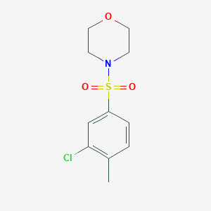 molecular formula C11H14ClNO3S B8010116 4-[(3-Chloro-4-methylbenzene)sulfonyl]morpholine 