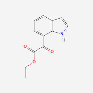 molecular formula C12H11NO3 B8010168 Ethyl 2-(1H-indol-7-yl)-2-oxoacetate 