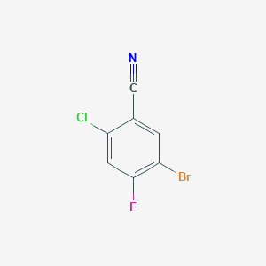 molecular formula C7H2BrClFN B8010203 5-Bromo-2-chloro-4-fluorobenzonitrile 