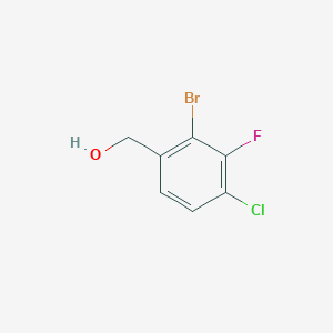 molecular formula C7H5BrClFO B8010218 (2-Bromo-4-chloro-3-fluorophenyl)methanol CAS No. 1834596-59-6