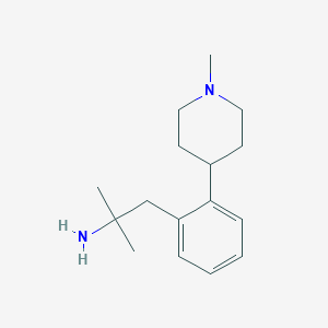 molecular formula C16H26N2 B8010254 2-Methyl-1-(2-(1-methylpiperidin-4-yl)phenyl)propan-2-amine 