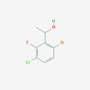 molecular formula C8H7BrClFO B8010268 1-(6-Bromo-3-chloro-2-fluorophenyl)ethanol 