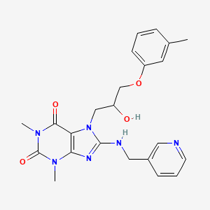 7-[2-Hydroxy-3-(3-methylphenoxy)propyl]-1,3-dimethyl-8-(pyridin-3-ylmethylamino)purine-2,6-dione