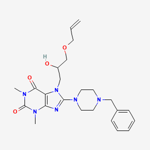 8-(4-Benzylpiperazin-1-yl)-7-(2-hydroxy-3-prop-2-enoxypropyl)-1,3-dimethylpurine-2,6-dione