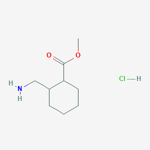 molecular formula C9H18ClNO2 B8010593 Methyl 2-(aminomethyl)cyclohexane-1-carboxylate;hydrochloride 