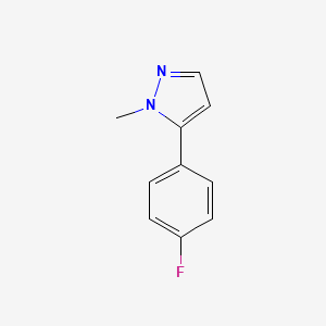 molecular formula C10H9FN2 B8010600 5-(4-氟苯基)-1-甲基-1H-吡唑 