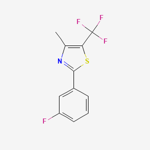 molecular formula C11H7F4NS B8010608 4-Methyl-5-trifluoromethyl-2-(3-fluoro-phenyl)-thiazole 