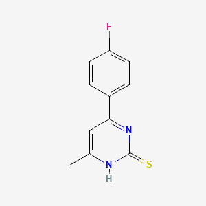 molecular formula C11H9FN2S B8010615 4-(4-Fluorophenyl)-6-methylpyrimidine-2-thiol 