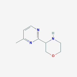 molecular formula C9H13N3O B8010626 3-(4-Methylpyrimidin-2-YL)morpholine 