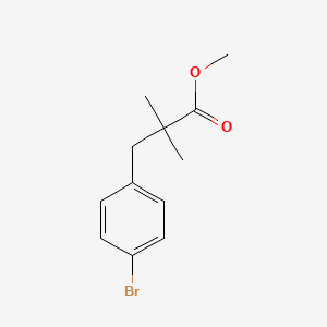 molecular formula C12H15BrO2 B8010649 Methyl 3-(4-bromophenyl)-2,2-dimethylpropanoate CAS No. 186498-29-3